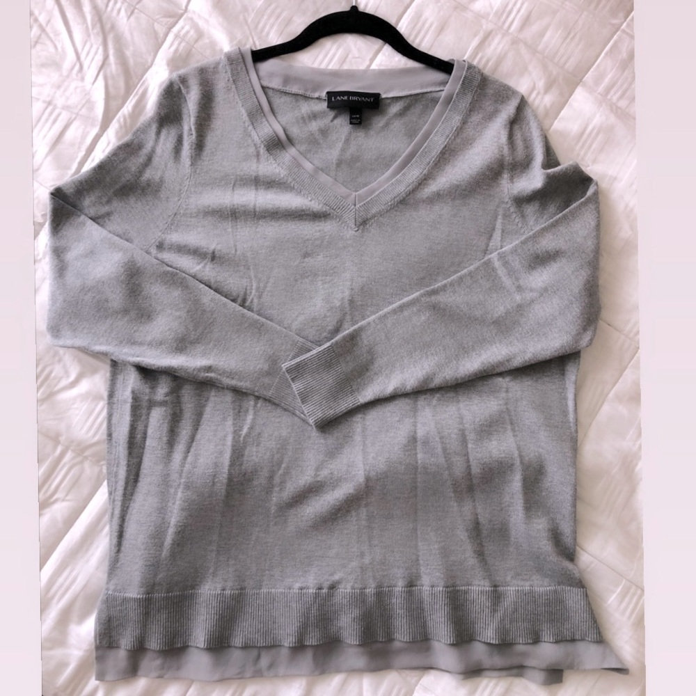 Lane Bryant Vneck Faux lining sweater